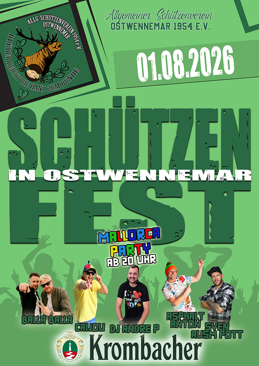 Schützenfest Plakat 2026 Samstag
